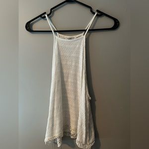 Cute cover up tank up- white in color!